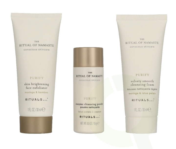 Rituals Namaste Set 75 ml Skin Brightening Face Exfoliator 30ml/Velvety Smooth Cleansing Foam 30ml/Enzyme Cleansing Powder 15gr i gruppen SKØNHED & HELSE / Hudpleje / Ansigt hos TP E-commerce Nordic AB (D44121)