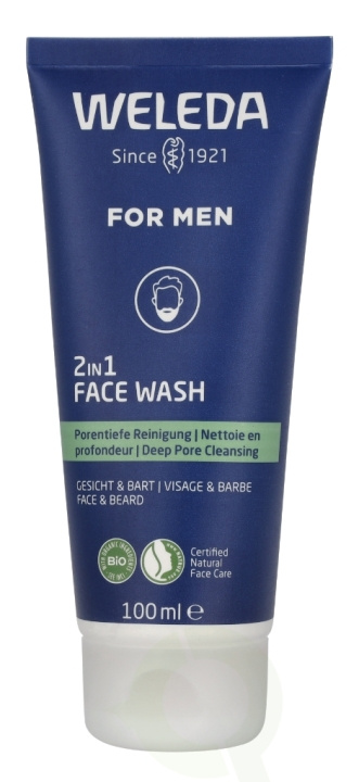 Weleda 2 In 1 face Wash For Men 100 ml Face And Beard i gruppen SKØNHED & HELSE / Hudpleje / Ansigt / Rengøring hos TP E-commerce Nordic AB (D44252)