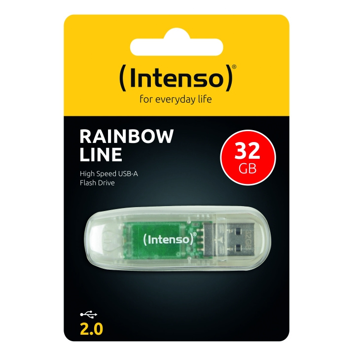 Intenso Rainbow Line 32GB Transparent Intenso i gruppen HJEMMEELEKTRONIK / Lagringsmedier / USB-flash drev hos TP E-commerce Nordic AB (D44340)