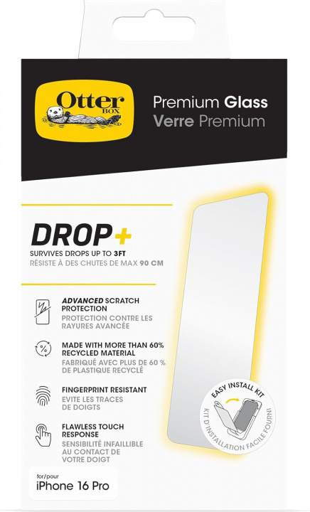 Otterbox Glass Iphone 16 Pro Max - Clear - Propack i gruppen SMARTPHONES & TABLETS / Mobil Beskyttelse / Samsung hos TP E-commerce Nordic AB (D44546)