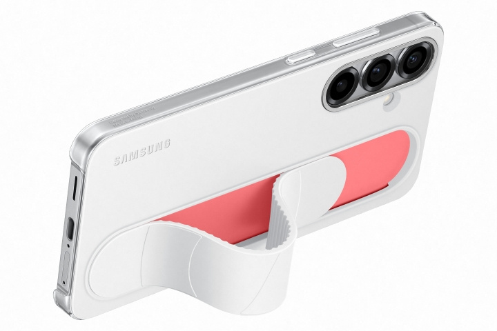 Samsung Galaxy S25+ Standing Grip Case - White i gruppen SMARTPHONES & TABLETS / Mobil Beskyttelse / Samsung hos TP E-commerce Nordic AB (D44872)
