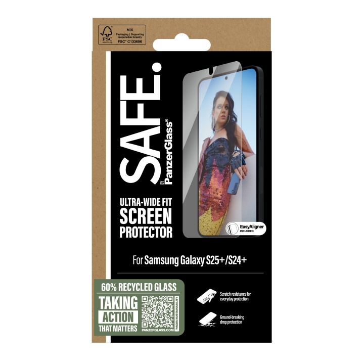 PanzerGlass Skärmskydd Safe Samsung Galaxy S25+ Ultra-wife fit w. Aligner Panzerglass i gruppen SMARTPHONES & TABLETS / Mobil Beskyttelse / Samsung hos TP E-commerce Nordic AB (D44924)