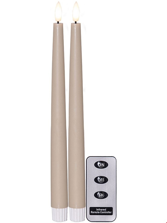Star Trading LED-Antikljus 2p. FlammeSlim beige Star Trading i gruppen HJEMMEELEKTRONIK / Lys / Anden belysning hos TP E-commerce Nordic AB (D45290)