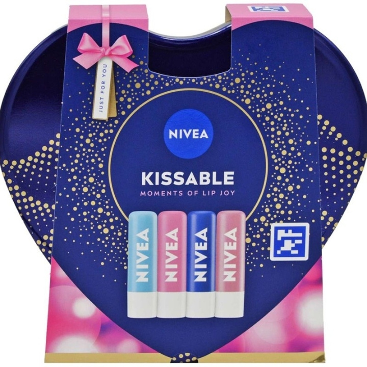 Nivea Giftset Nivea Kissable Moments Of Lip Joy 4pc i gruppen SKØNHED & HELSE / Makeup / Læber / Læbepomade hos TP E-commerce Nordic AB (D45437)