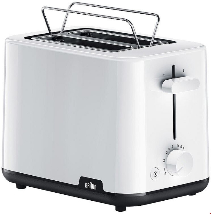 Braun Brödrost HT1010WH Braun i gruppen HJEM, HUS & HAVE / Husholdningsapparater / Brødristere & Sandwich Makers / Brødristere hos TP E-commerce Nordic AB (D45469)