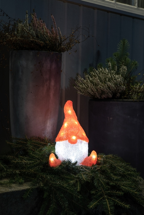 Konstsmide B/O Tomte akryl 26cm 6228-103 Konstsmide i gruppen HJEMMEELEKTRONIK / Lys / Julebelysning hos TP E-commerce Nordic AB (D45604)
