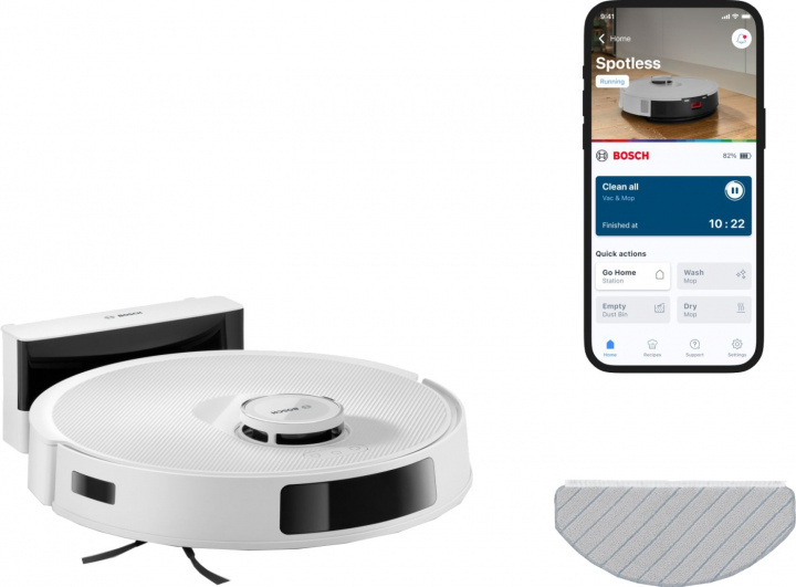Bosch Spotless Advanced BCRC2W Støvsuger Robotstyret Hvid