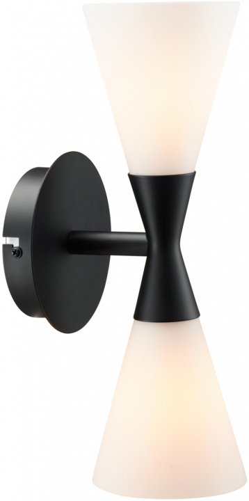 Herstal Vägglampa Harlekin Duo mattsvart Herstal billede