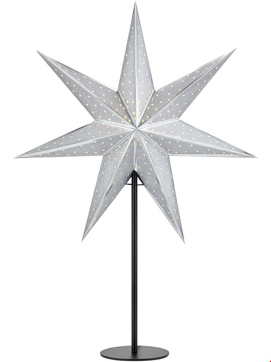 Markslöjd Bordsstjärna GLITTER 45 cm svart/silver Markslöjd i gruppen HJEMMEELEKTRONIK / Lys / Bordlamper hos TP E-commerce Nordic AB (D45935)