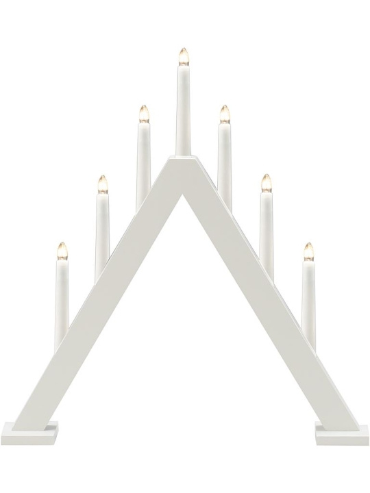 Konstsmide Elljusstake 7-arm 3931-205 7 ljus trä vit Konstsmide i gruppen HJEMMEELEKTRONIK / Lys / Julebelysning hos TP E-commerce Nordic AB (D46039)
