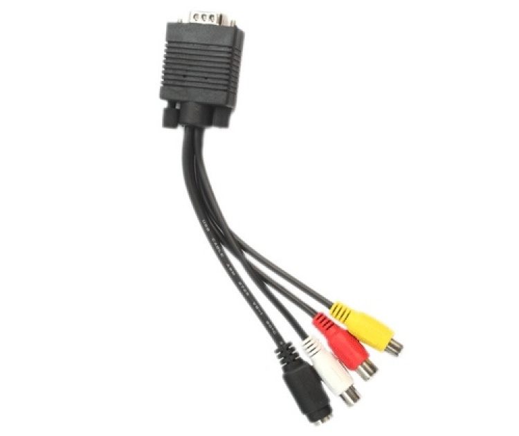 VGA - S-Video/Komposit adapter (Svart)