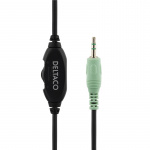 DELTACO, hovedtelefon med volumekontrol, 2,2m kabel, sort