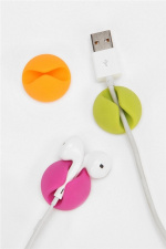 Kabelholder-Kabelklemme Mini, 6-pak (Gul/Pink/Grøn)