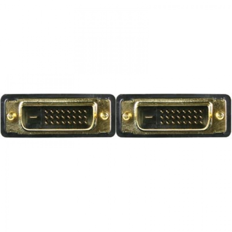 DELTACO, DVI monitorkabel Dual Link, DVI-D han-han, 2m, sort