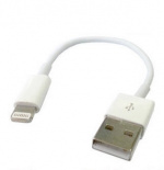 Lightning-kabel till USB, 13cm, vit Lightning-kabel till USB, 13cm, vit