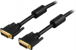 DELTACO, DVI monitorkabel Dual Link, DVI-I han-han 2m, sort