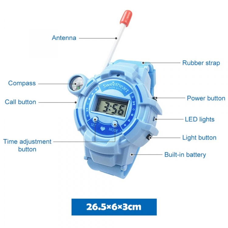 Ure med indbygget walkie talkie