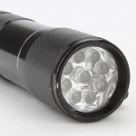 9 LED UV-lommelygte, 405 nm (sort)