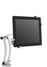 DELTACO Vægbeslag til tablets, vridbar 360ø, 3 leder, grå