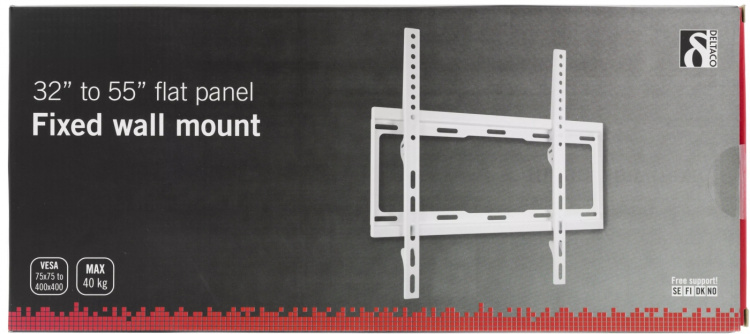 DELTACO vægbeslag til TV/skærm, 32