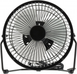 DELTACO USB-blæser, 13cm, bordmodel, 1x USB Type A han, sort