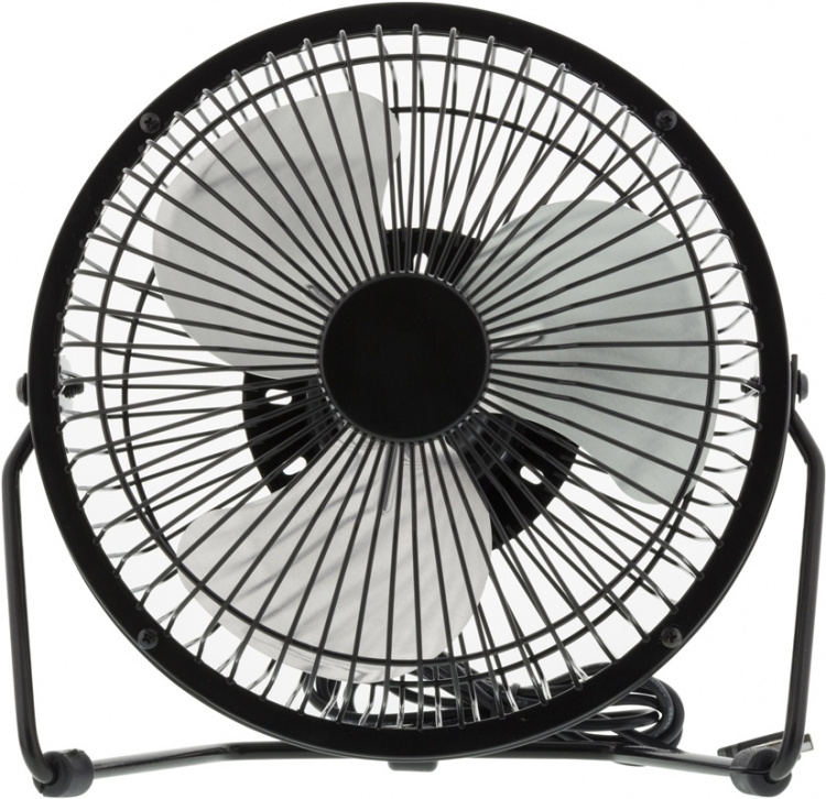 DELTACO USB-blæser, 13cm, bordmodel, 1x USB Type A han, sort