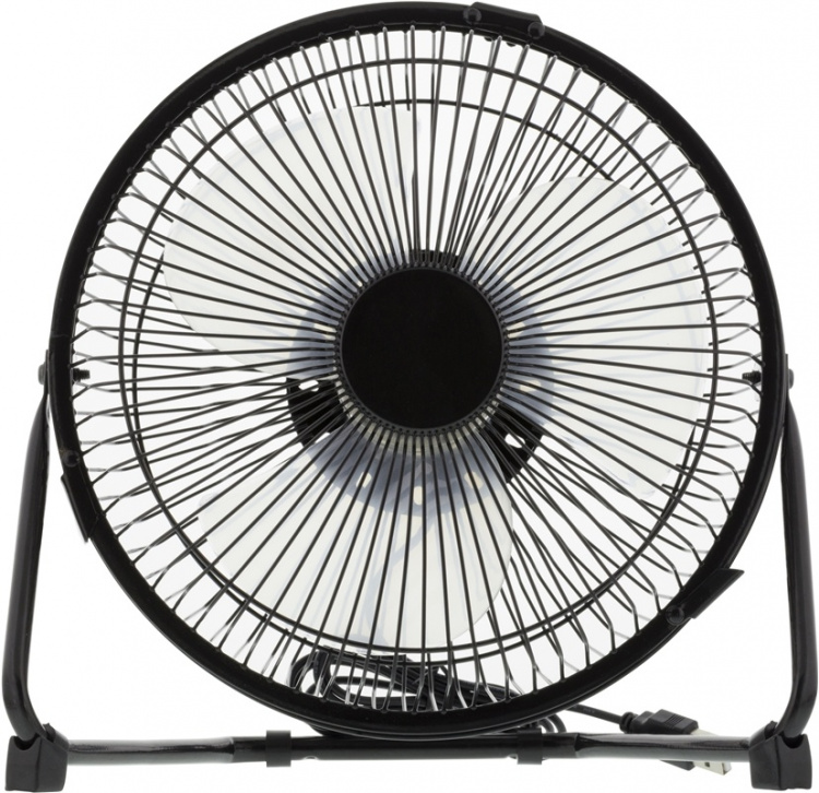 DELTACO USB-blæser, 18cm, bordmodel, 1x USB Type A han, sort