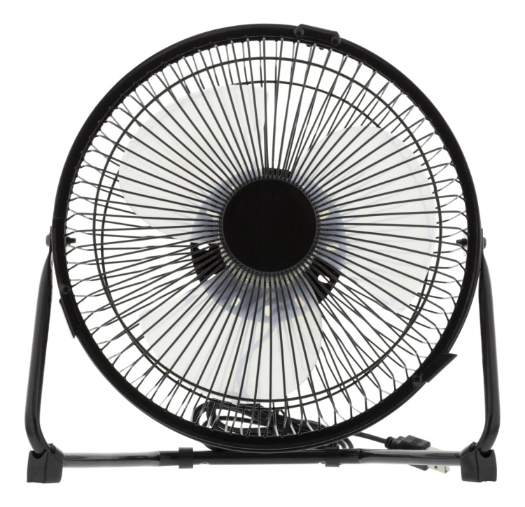 DELTACO USB-blæser, 18cm, bordmodel, 1x USB Type A han, sort