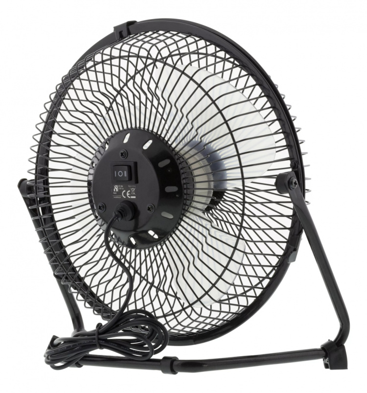 DELTACO USB-blæser, 18cm, bordmodel, 1x USB Type A han, sort