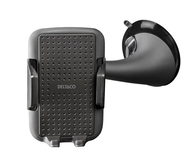 DELTACO Holder til smartphone, justerbart beslag med sugekop, 53-83mm,