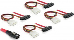 DeLOCK Multilane SAS-kabel SFF-8087 til 4xSFF-8482 og Molex 4-pin str�