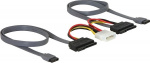 DeLOCK SATA-kabel til at tilslutte 2 SATA-harddiske til et Molex 4-pin