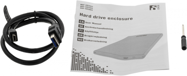 DELTACO eksternt kabinet til 1x2,5