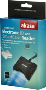 AKASA ekstern Smart Card-læser til USB, sort