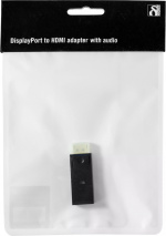 DELTACO DisplayPort til HDMI m lyd, Fuld HD i 60Hz, sort