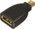 DELTACO DisplayPort-adapter, Mini DisplayPort 20-pin han til DisplayPo