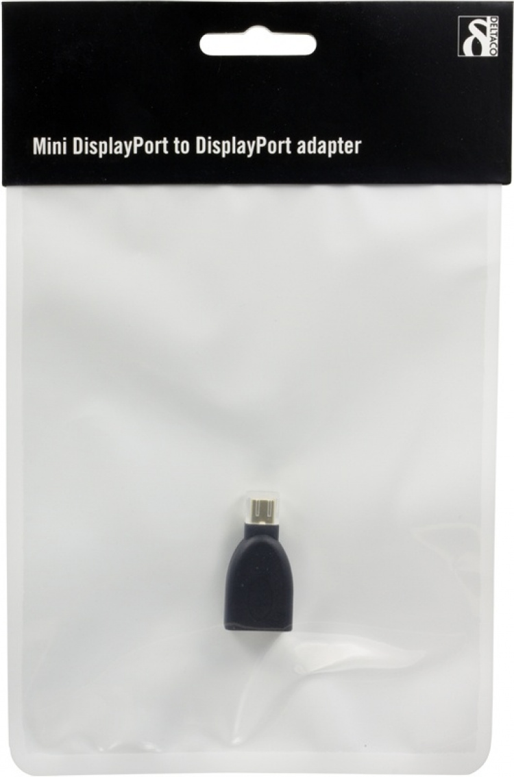 DELTACO DisplayPort-adapter, Mini DisplayPort 20-pin han til DisplayPo