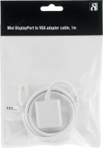 DELTACO Mini DisplayPort til VGA(HD15)-kabel, 20-pin han - 15-pin hun,