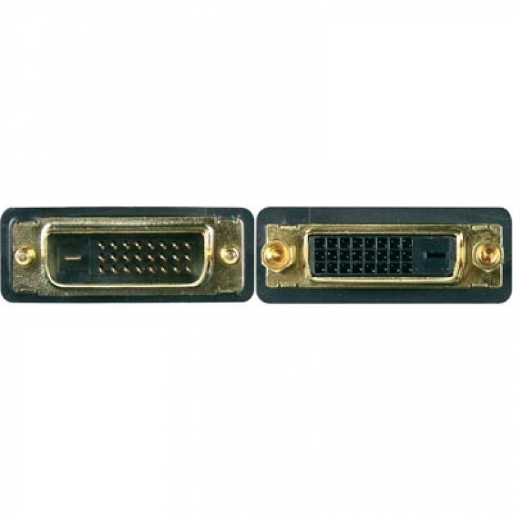 DELTACO DVI monitorkabel Dual Link, DVI-D han - DVI-D hun 2m