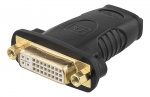 Goobay HDMI™/DVI-I-adapter, forgyldt HDMI™ socket (type A) > DVI-I-stik dual link (24 + 5 ben)