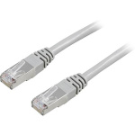 DELTACO, F/UTP, Cat5e patchkabel, 15m, grå