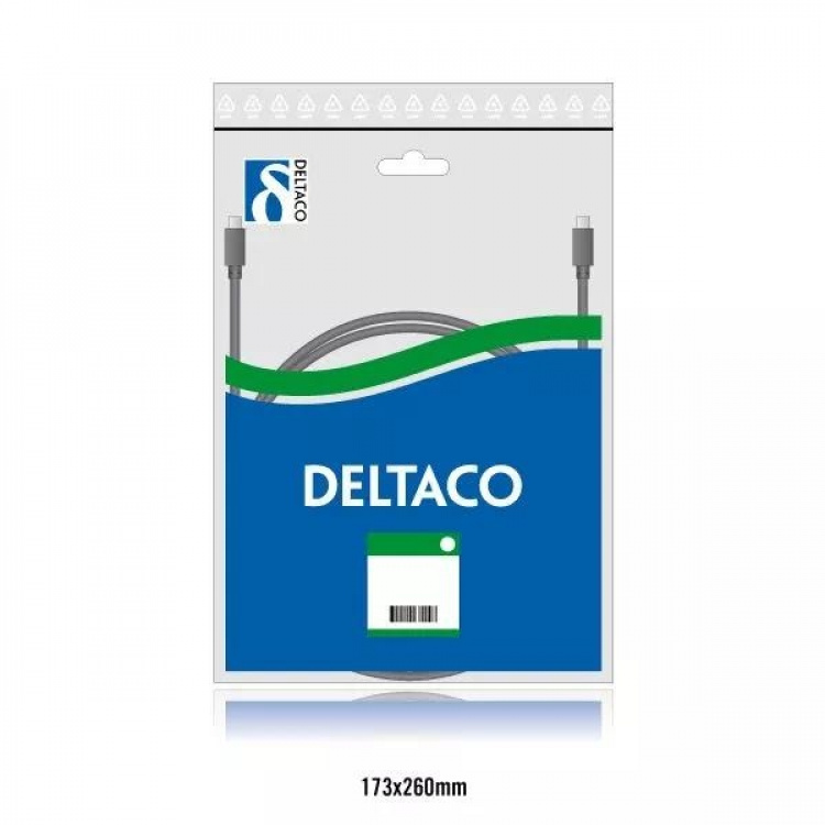 DELTACO U/UTP Cat5e patchkabel, 5m, hvid