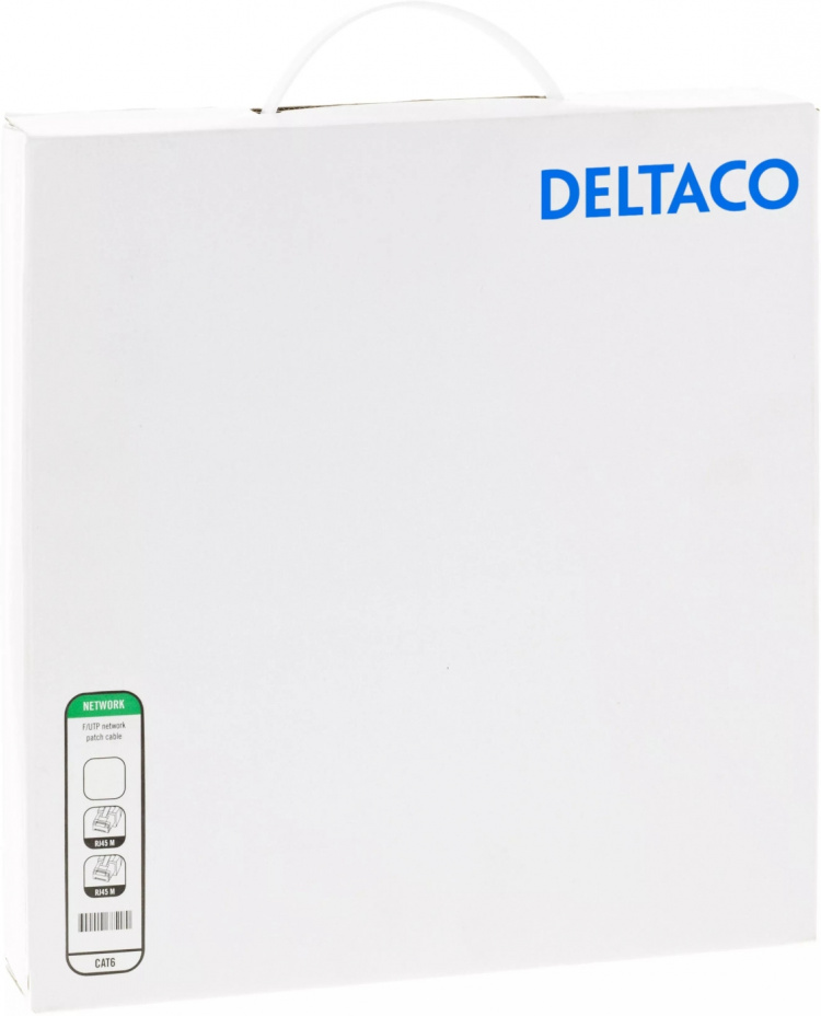 DELTACO F/UTP Cat6 patchkabel, LSZH (Low smoke zero halogen), 50m, gr�