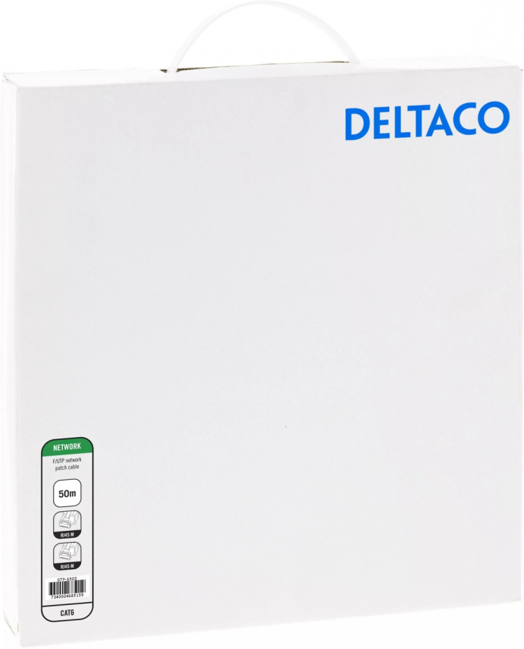 DELTACO F/UTP Cat6 patchkabel, LSZH (Low smoke zero halogen), 50m, sor