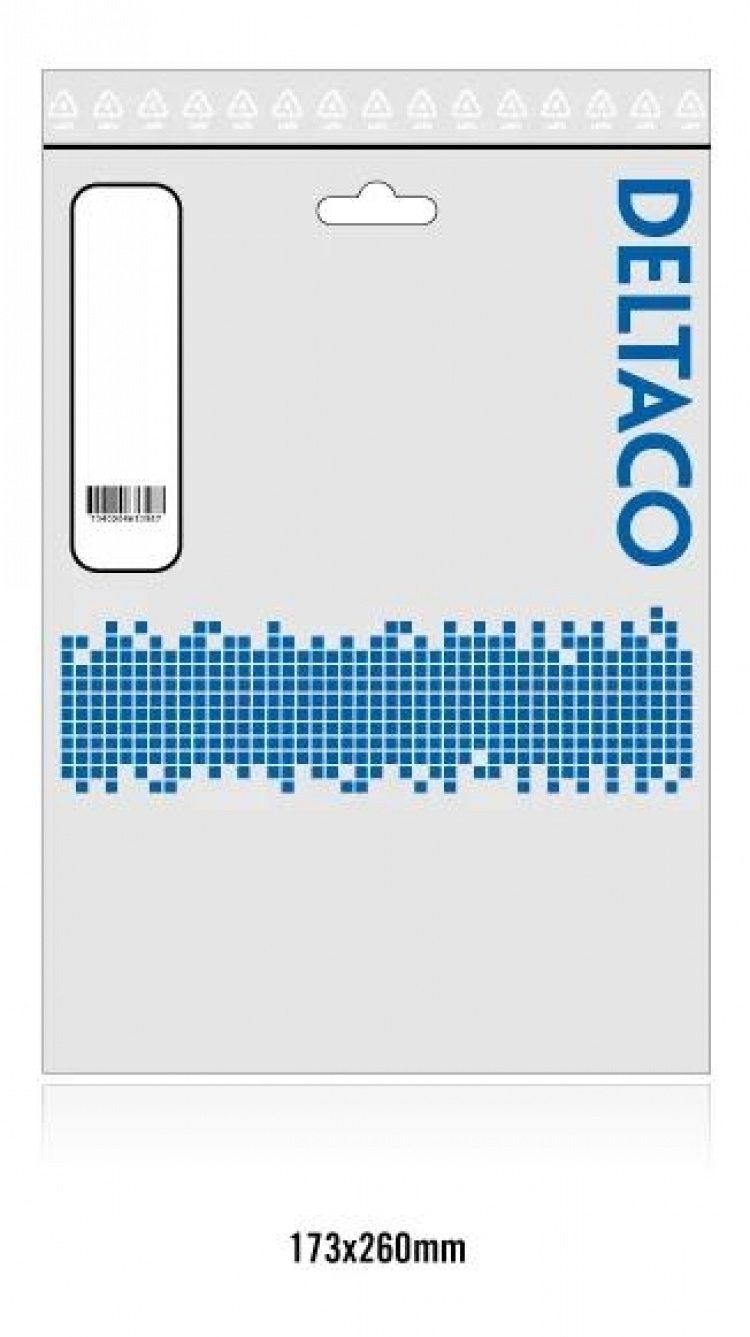 DELTACO S/FTP Cat6 patchkabel, LSZH (Low smoke zero halogen), 5m, grå