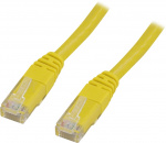 DELTACO U/UTP Cat6 patchkabel, LSZH (Low smoke zero halogen), 1m, gul