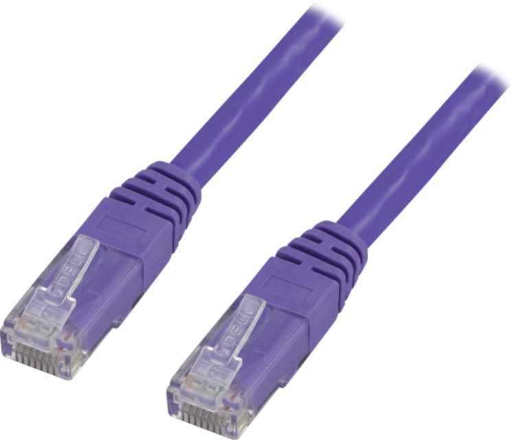 DELTACO U/UTP Cat6 patchkabel, 15m, lilla