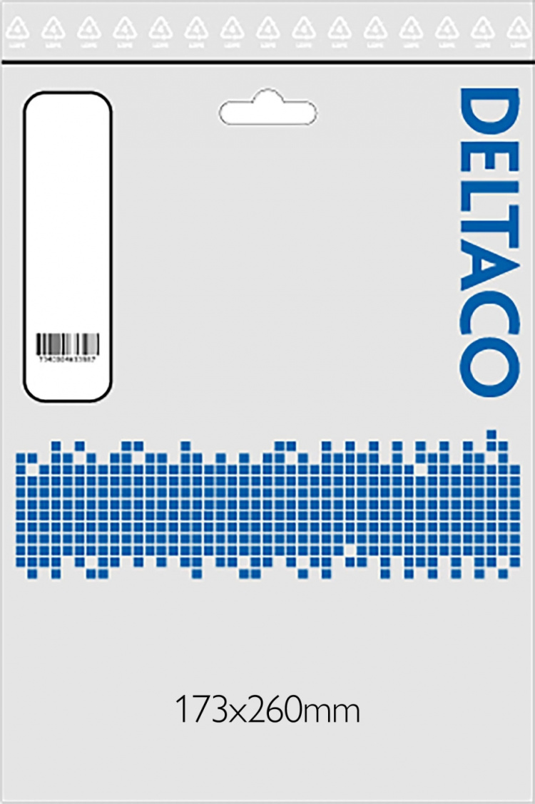 DELTACO U/UTP Cat6 patchkabel, <b>fladt</b>, LSZH (Low Smoke Zero Halo