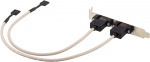 DELTACO internt kabel til USB 2.0, PCI-dækplade, 2xIDC5 hun - 2xUSB 2