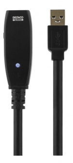 DELTACO USB 3.0-forlængerkabel, aktivt, Type A han - Type A han, <b>2